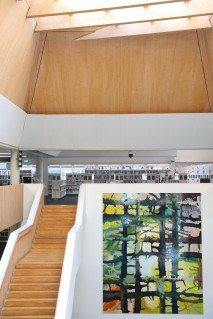 Interior architecture of a modern library